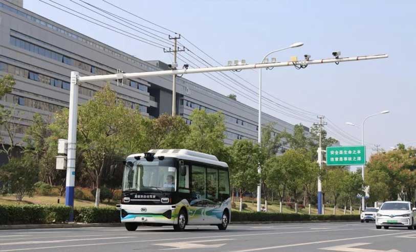 跑起来！安徽首条自动驾驶汽车5G+C-V2X公共交通体验线